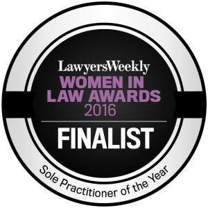 Women in Law Awards finalist