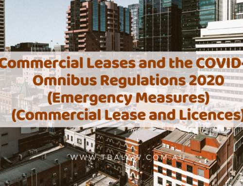 Commercial Leases and the COVID-19 Omnibus (Emergency Measures) (Commercial Lease and Licences) Regulations 2020  