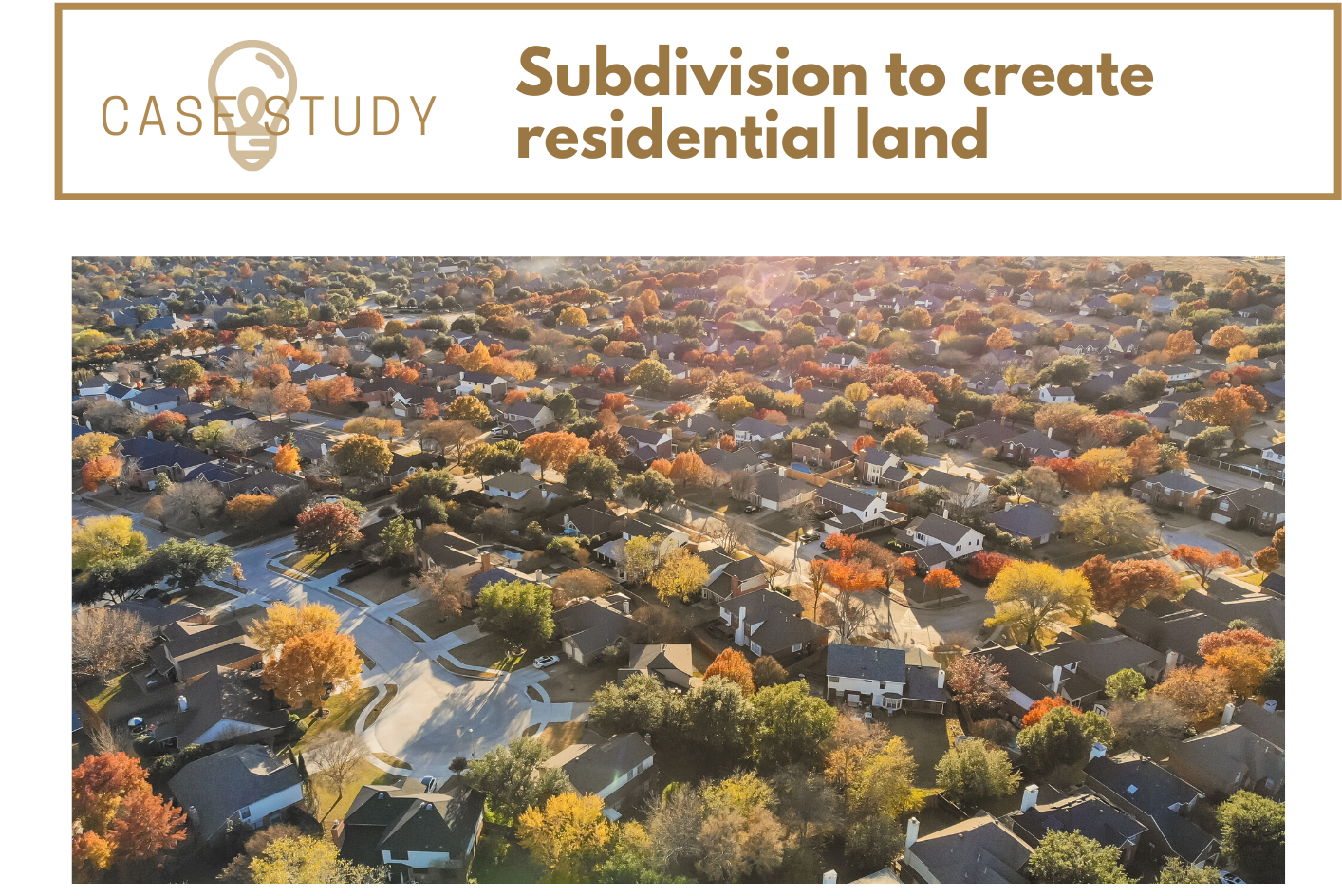 subdivision and residential land