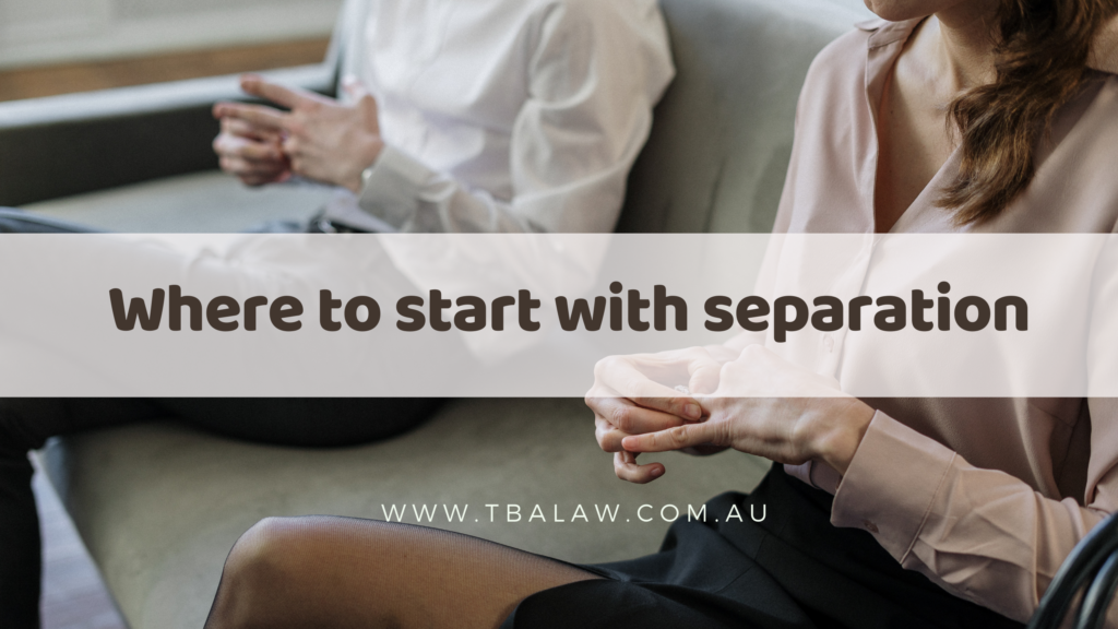 where to start with separation
