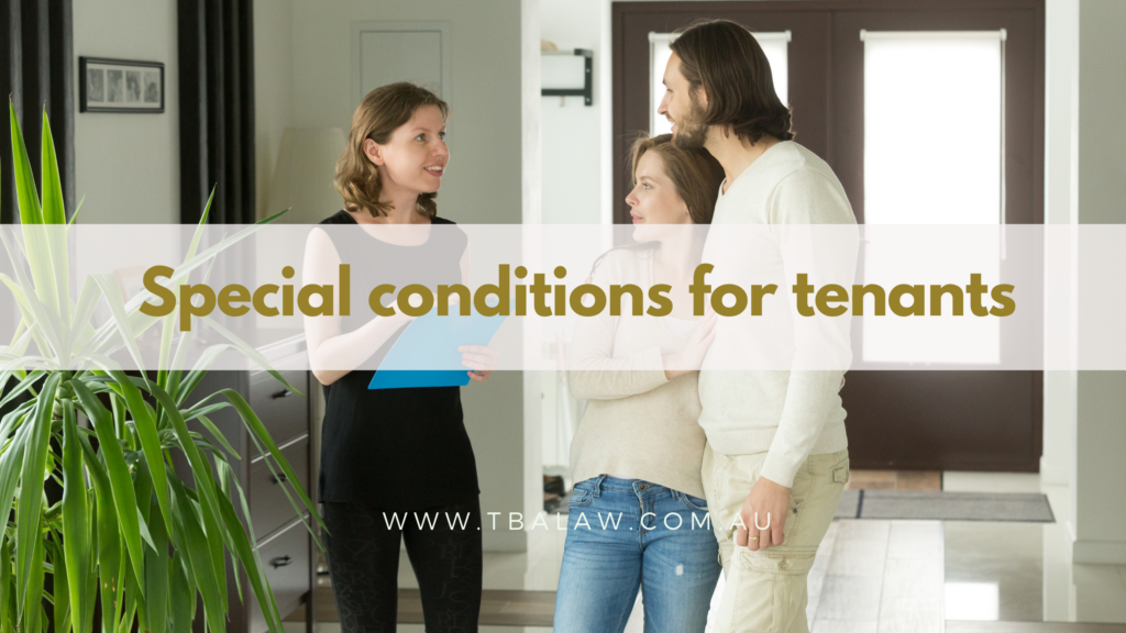 tenants special conditions