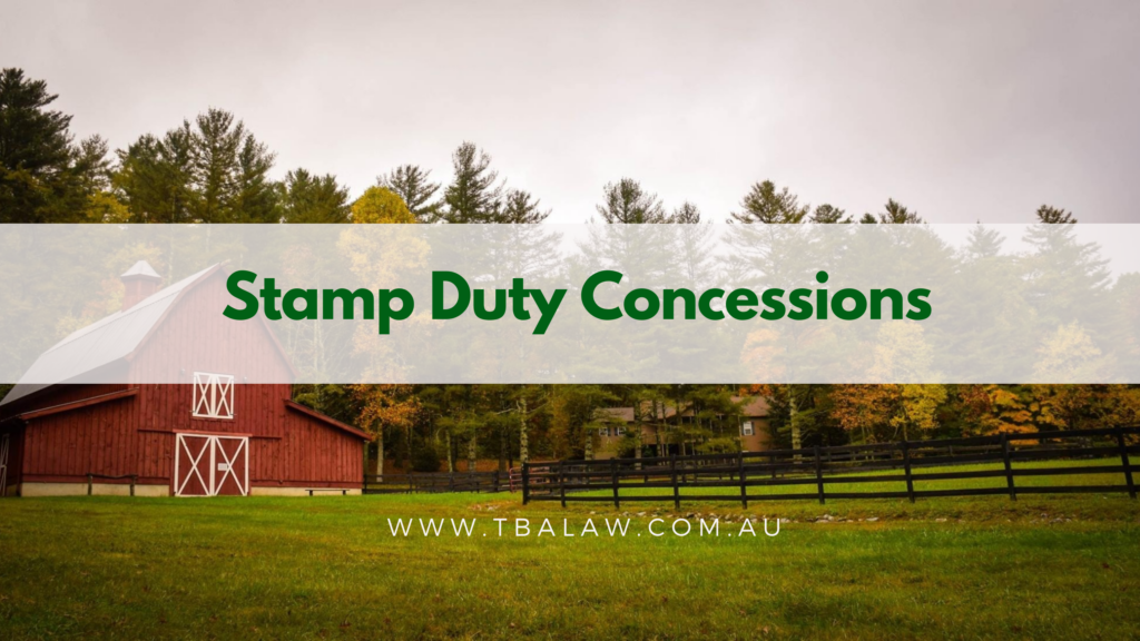 stamp duty concessions