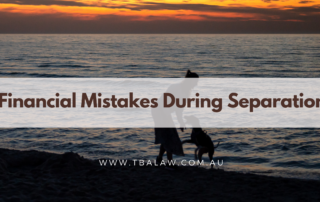 separation financial mistakes